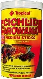 Корм для рыб и медлено пропадающий Tropical CICHLID & AROWANA medium 1л