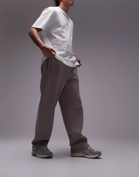 Topman straight leg jogger in stone