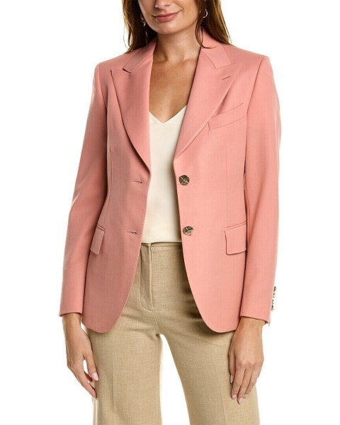 St. John Twill Wool Jacket Women's Pink 10