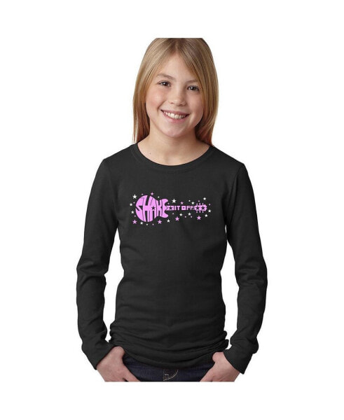 Shake it Off - Girl's Child Word Art Long Sleeve T-Shirt