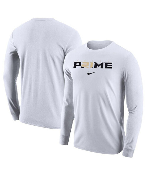 Men's Deion Sanders White Coach Prime Core Long Sleeve T-shirt