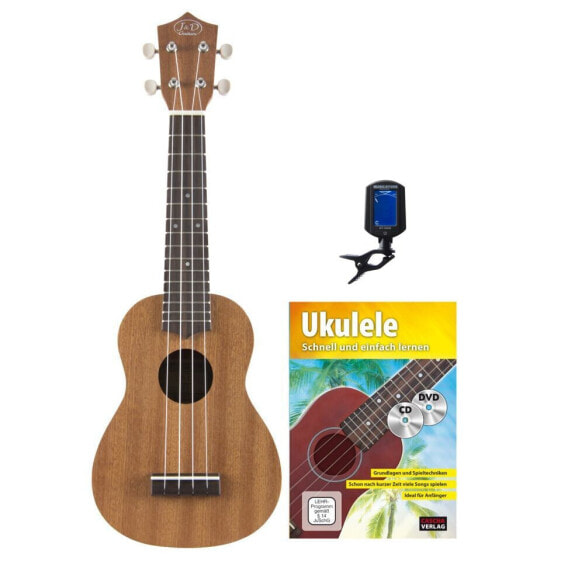 J & D Standard Sopran Ukulele - Set