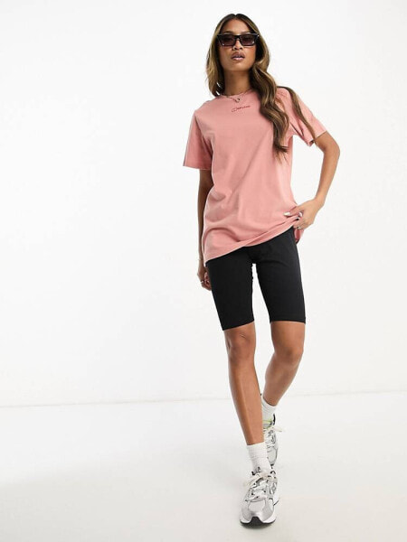 Berghaus Boyfriend t-shirt with central logo in pink