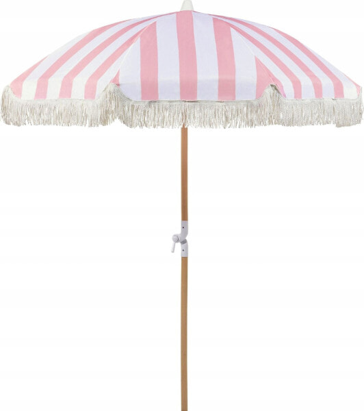 Beliani Parasol ogrodowy ⌀ 150 cm różowy z białym MONDELLO Lumarko!