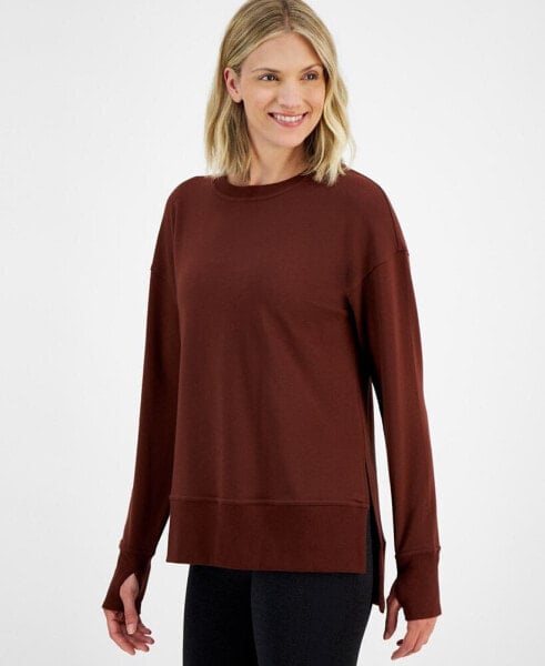 Women's Comfort Crewneck Long-Sleeve Tunic Top, Created for Macy's