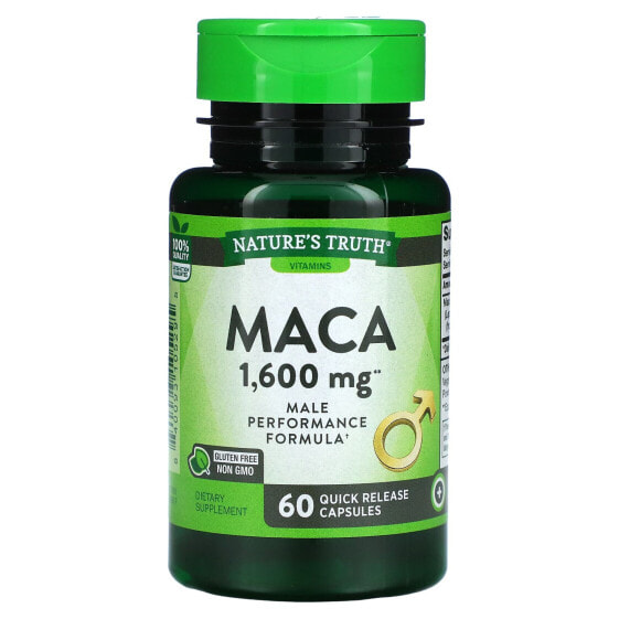 Витамины и БАДы Травяной суперфуд Nature's Truth Maca, 1,600 мг, 60 капсул быстрого высвобождения