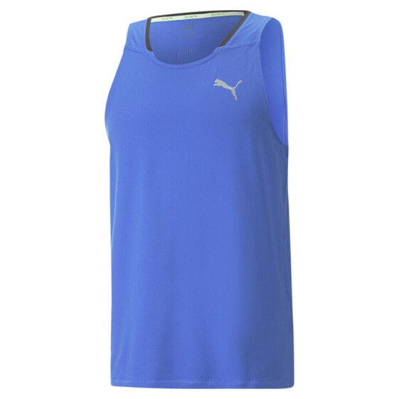 Puma Run Cloudspun Singlet Crew Neck Tank Top Mens Blue Casual Tops 52326792