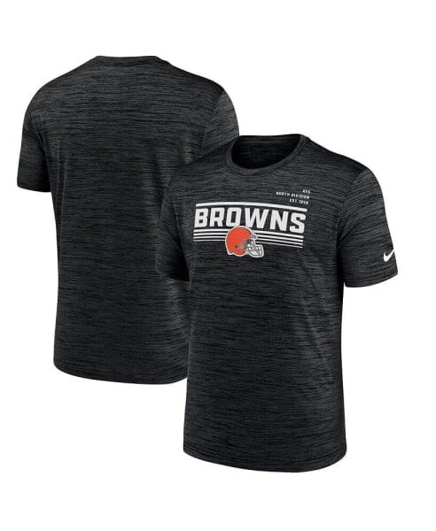 Men's Anthracite Cleveland Browns Yardline Velocity Performance T-shirt