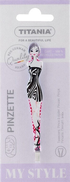 Kosmetische Pinzette blond Schwarzes Kleid