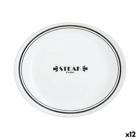 Плоская тарелка Luminarc Friends Time Bistro Мясо Белый/Черный Cтекло Ø 30 cm (12 штук)