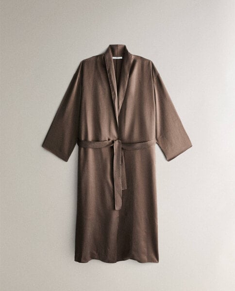 Silk dressing gown