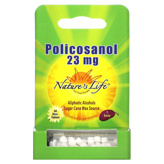 Антиоксидант Nature's Life Policosanol, 23 мг, 60 мини-таблеток
