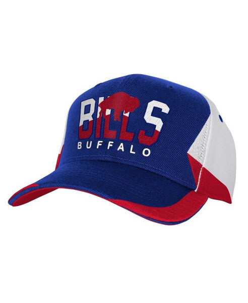 Big Boys and Girls Royal Buffalo Bills Retro dome Precurved Adjustable Hat