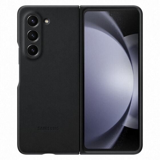Чехол для смартфона Samsung Galaxy Z Fold 5 черный из эко-кожи