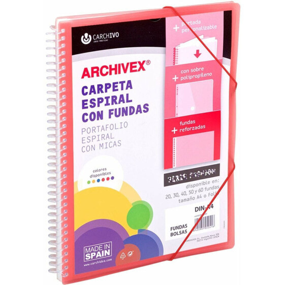 Organiser Folder Carchivo Archivex-Star Red A4