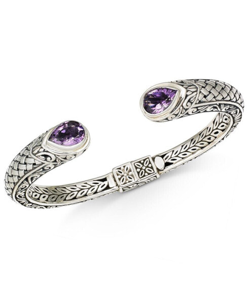 Amethyst Weave-Look Cuff Bracelet (3-3/8 ct. t.w.) in Sterling Silver