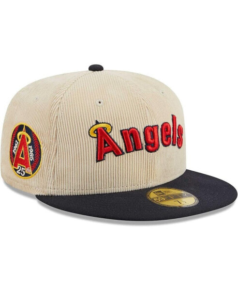 Men's White California Angels Cooperstown Collection Corduroy Classic 59FIFTY Fitted Hat