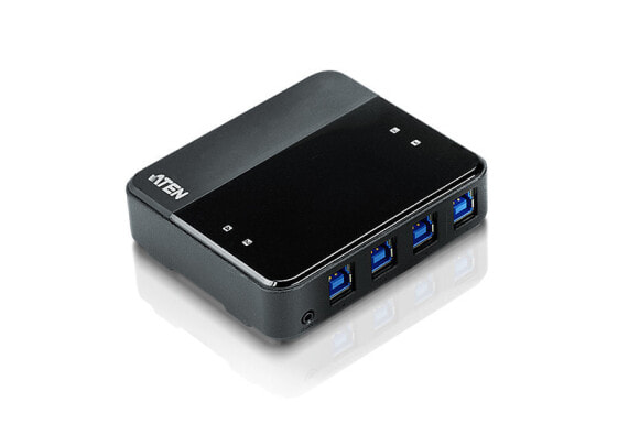 ATEN 4-port USB 3.0 Peripheral Sharing Device - 5 Gbit/s - Micro-USB Type-B - Black - Plastic - 0 - 40 °C - -20 - 60 °C
