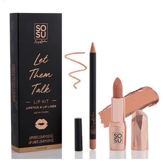 Губная помада SOSU Cosmetics Let Them Talk Unveiled Lip Kit (Lip Kit)
