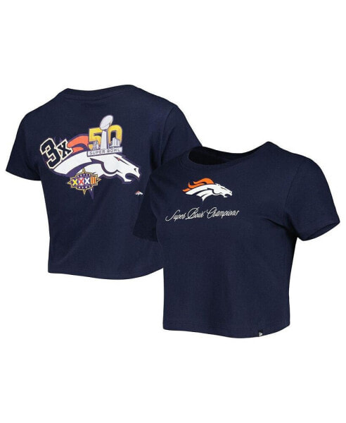 Women's Navy Denver Broncos Historic Champs T-shirt