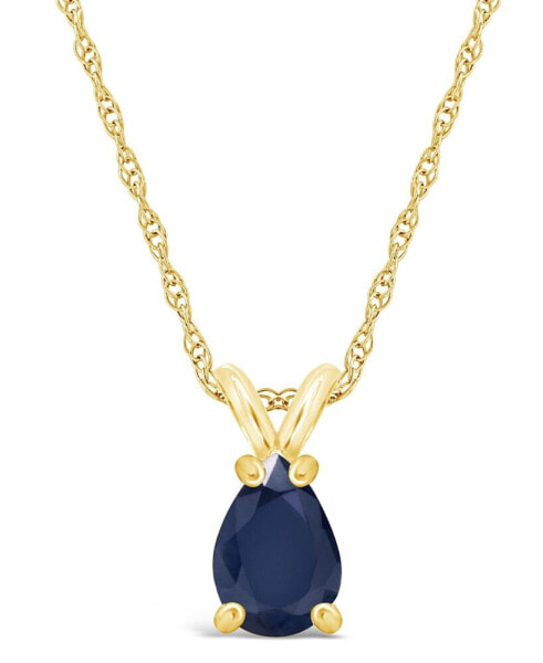 Macy's emerald (3/4 ct. t.w.) Pendant Necklace in 14k Yellow Gold (Also in Ruby & Sapphire)