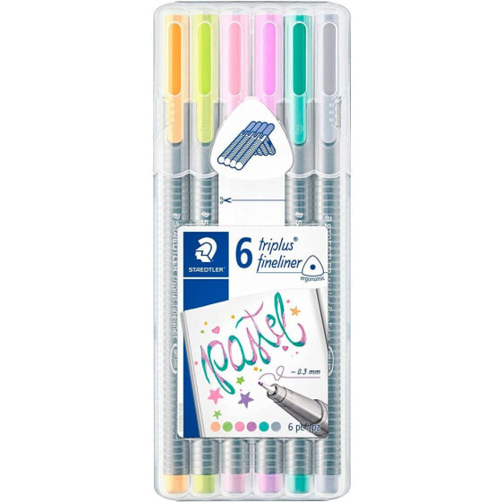 Фломастеры на водной основе STAEDTLER Pastel Fineline - 6 шт.