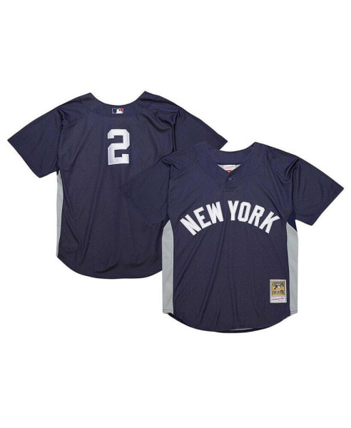 Men's Derek Jeter Navy New York Yankees Cooperstown Collection Batting Practice Jersey