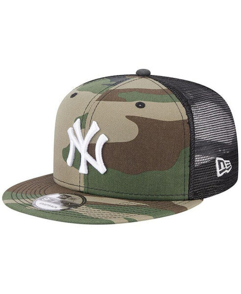 Men's Camo New York Yankees Trucker 9FIFTY Snapback Hat