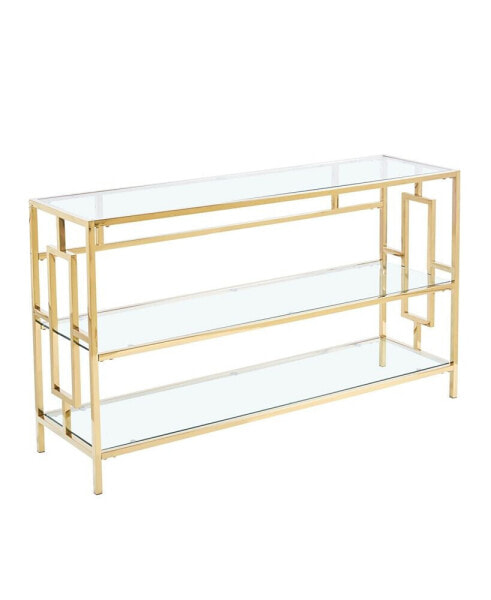 Furniture Console Table Stainless Steel Glass