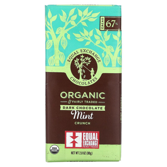 Equal Exchange, органический темный шоколад, со вкусом мяты, 80 г (2,8 унции)