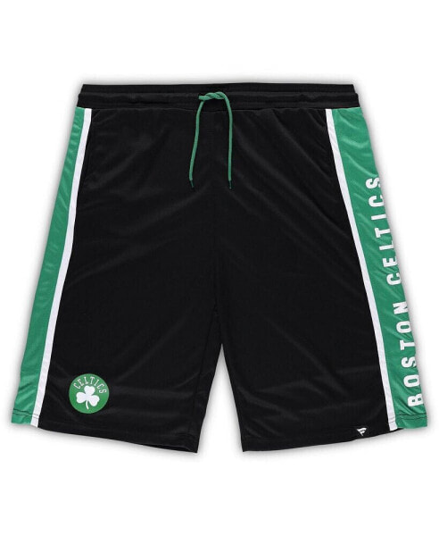 Men's Black Boston Celtics Big and Tall Referee Iconic Mesh Shorts