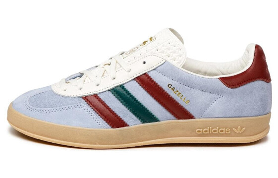 adidas originals Gazelle Indoor 耐磨透气 低帮 板鞋 男女同款 浅紫白