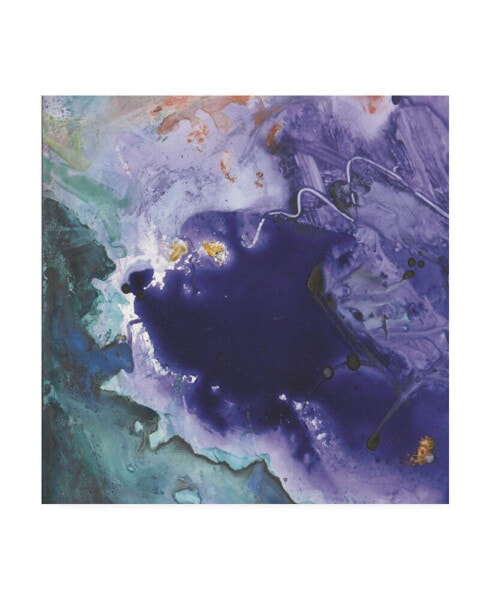 Sheila Golden Purple Wind Abstract III Canvas Art - 19.5" x 26"