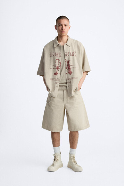 Linen - cotton overshirt