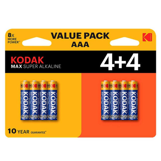 KODAK Max AAA LR6 Alkaline Batteries 8 Units