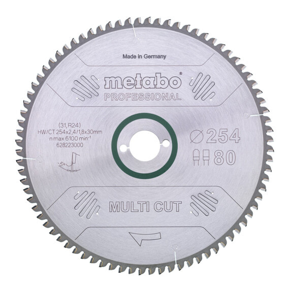 Metabo Kreissägeblatt HW/CT 254x30, 80 FZ/TZ, 5° neg. (628223000)