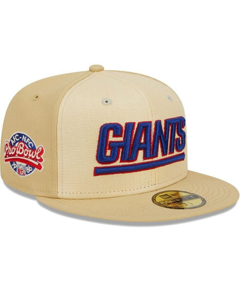Men's Khaki New York Giants Raffia Front 59FIFTY Fitted Hat