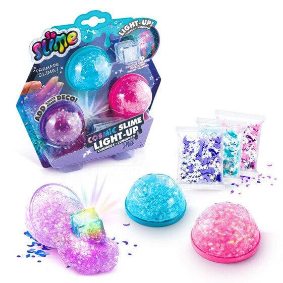 SO SLIME Slime Playset LightUp Cosmic Crunch 3Pack doll