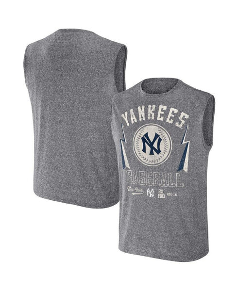 Men's Darius Rucker Collection by Charcoal New York Yankees Muscle Tank Top