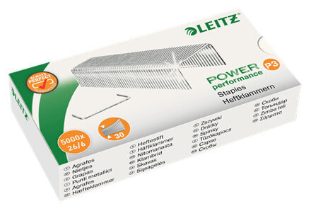 Esselte Leitz Power Performance P3 - Staples pack - 6 mm - 5000 staples - Silver - 10 sheets - 55 mm
