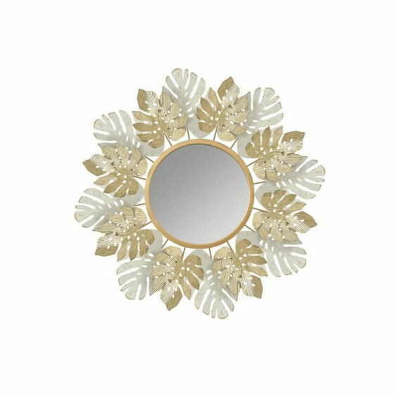 Wall mirror DKD Home Decor Metal Leaf of a plant (78,7 x 5,7 x 78,7 cm)