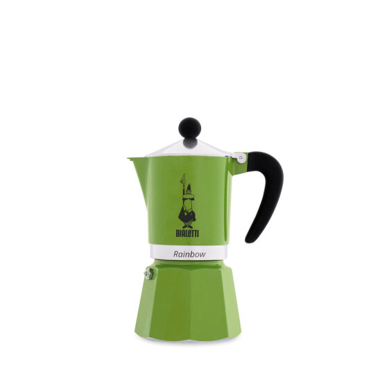 Турка для кофе BIALETTI Rainbow - 3 чашки - Алюминий - Черный - Зеленый