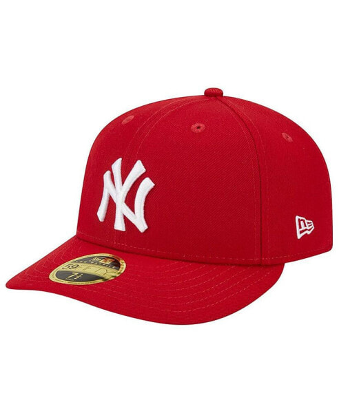 Men's Scarlet New York Yankees Low Profile 59FIFTY Fitted Hat