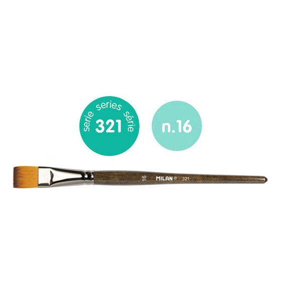 Кисть для рисования MILAN Flat Synthetic Bristle Paintbrush Series 321 No. 16