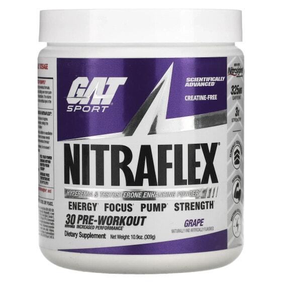 GAT, Sport, Nitraflex, виноград, 309 г (10,9 унции)