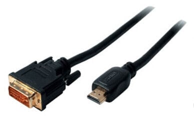 Разъем HDMI/DVI-D 1м - 1 м - HDMI - DVI - Male - Male - Gold - shiverpeaks