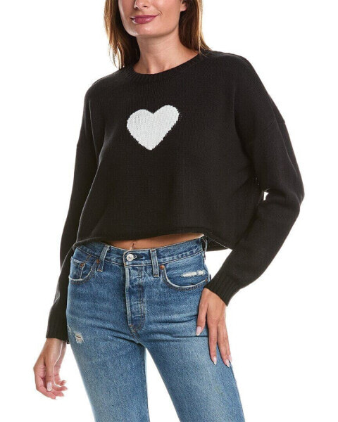 Saltwater Luxe Heart Sweater Women's Black M