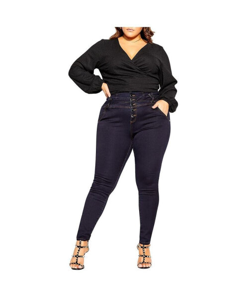 Plus Size Harley Short Western Corset Jean