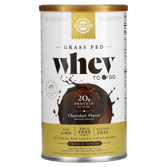 Сывороточный протеин Solgar Grass Fed Whey To Go, ваниль, 338 г