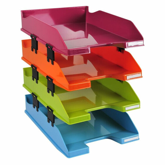 Filing Tray Exacompta 113298SETD Plastic Multicolour 34,6 x 25,4 x 24,3 cm 4 Units